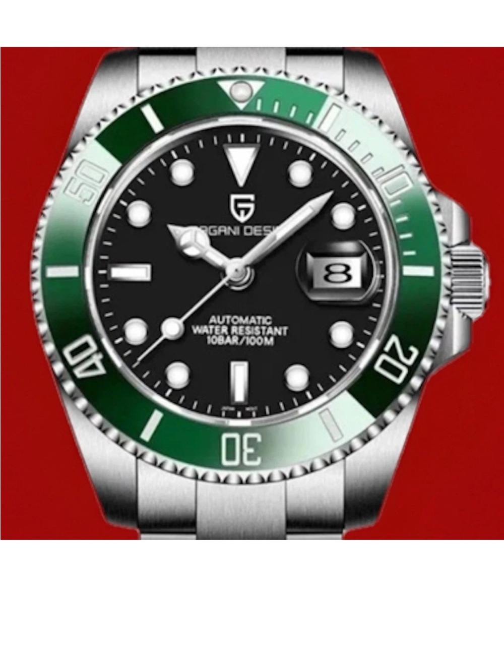 PAGANI DESIGN Starbucks edition automatic Green Stainless Steel Men's Watch